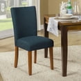 thumbnail image 1 of HomePop Parsons Chaise de Salle à Manger Rembourrée Accent Classique, Lot de 2, Bleu Marine, 1 of 14