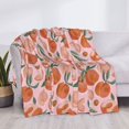 thumbnail image 3 of Rateoe Painting Peach Pattern Flannel Throw Blanket, Ultra-soft Blanket for Bed, Couch, Car, Hypoallergenic Anti-pilling blanket-50"x40"(Horizontal), 3 of 6