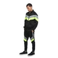 thumbnail image 5 of Men's Reflective Neon Track Suits 2 Piece Sweatsuit Set ST580 - Black/Neon Yellow - 3X-Large, 5 of 6