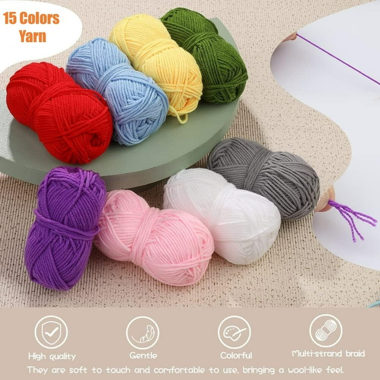 CraftBud 73 Piece Crochet Kit with Yarn, Crochet Hooks, and Bonus Crochet  Accessories & Reviews