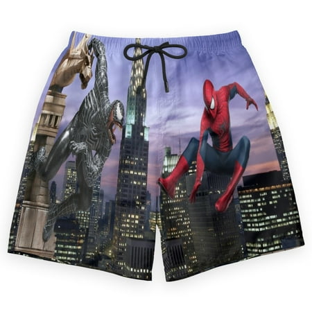 

Spiderman Short Boys Girls Summer Snug-Fit Pajamas Short Cosplay Swimsuit Kids Swim Short