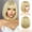 Blonde, variant on Creamily 12" Blonde Wigs for Women Straight Bob Wigs with Bangs Synthetic Short Blonde Bob Wigs with Dark Root