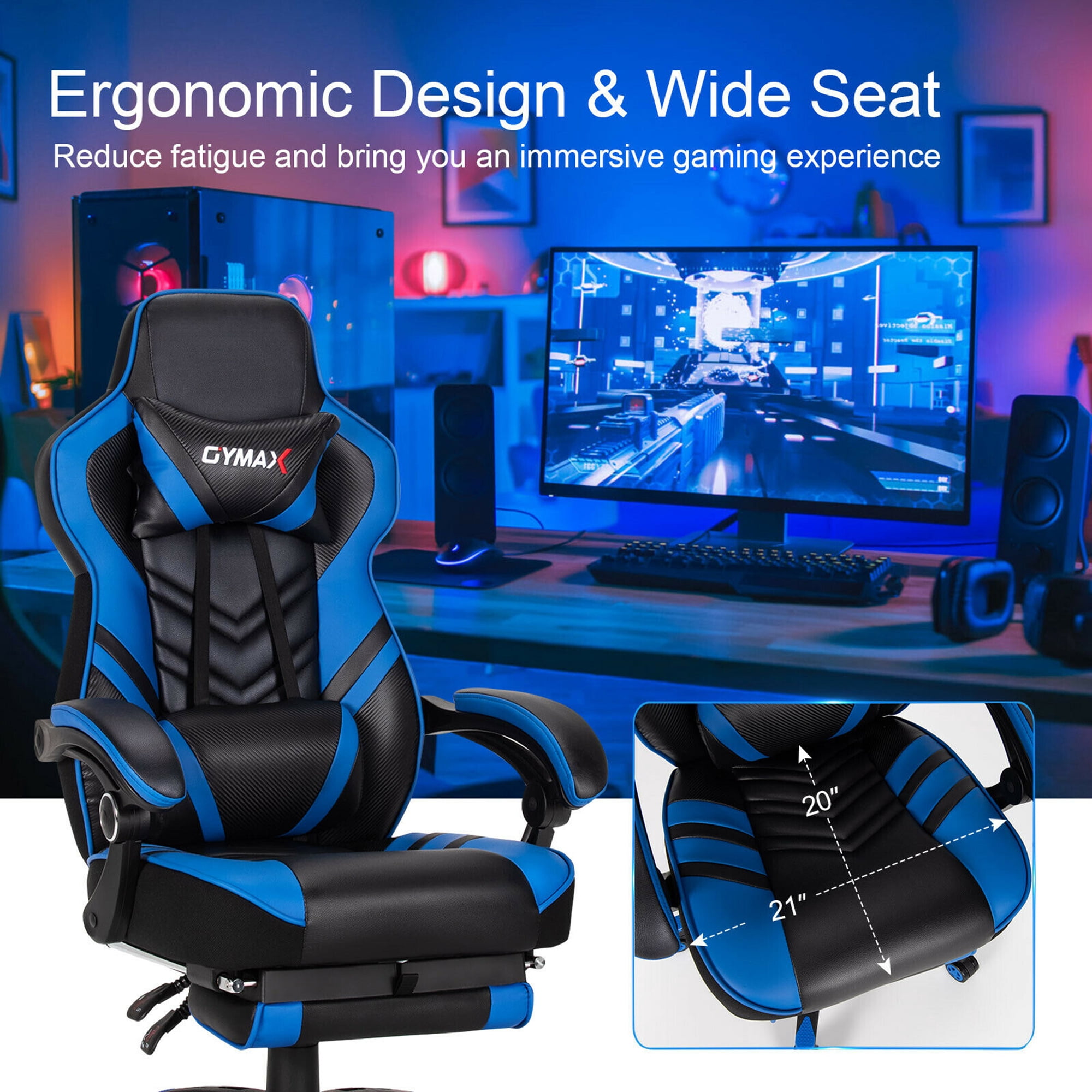 Gymax Office Computer Desk Chair Gaming Chair - Thumbnail 5