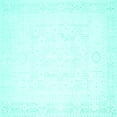 thumbnail image 1 of Ahgly Company Indoor Square Solid Turquoise Blue Modern Area Rugs, 8' Square, 1 of 4