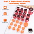 thumbnail image 2 of 12 unids/set molde de grabado en relieve molde para cortar galletas vegetales frutas Fondant pastel galleta émbolo molde cortador herramientas rebanar moldes cortes yeacher natural, 2 of 7