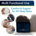 thumbnail image 4 of XUCP-oreiller Ergonomique pour Genoux pour Dormeurs Latéraux - eHandbook Inclus - Oreiller en Mousse à Mémoire pour Dormir sur le Côté - Coussin en Coin pour Hanches et Jambes, 4 of 4