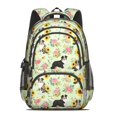 thumbnail image 2 of Border Collie and Sunflower Green Backpack for School, Cute School Bag with Adjustable Shoulder Straps and Padded Back, 16.9"x12.6"x5.9", 2 of 5