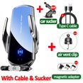 thumbnail image 1 of Cargador inalámbrico de 130W para coche, soporte de teléfono con ventilación de aire magnética automática para iPhone 14, 13, 12, Samsung S20"Silve rwith sucker" Fivean Soporte para teléfono de coche, 1 of 2