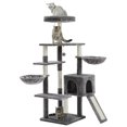 thumbnail image 3 of Cat Toy Scratching Wood Climbing Tree with Bowl Cat Scratching Post Toy Climbing Frame Cat Furniture Pole Gym Condo ShopWise Round, 3 of 15