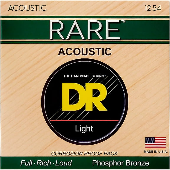 DR Strings RPM-12 Rare Phosphor Bronze Light Acoustic 12-54