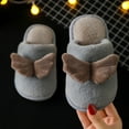 thumbnail image 4 of Kiplyki Wellness Baby Shoes Girls Plush Wing Keep Warm Non-slip Soft Slippers, 4 of 5