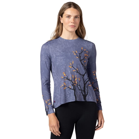 Terry Cycling Jersey Womens Soleil Pocket Free Flow UPF 50  Long Sleeve Top for Women, Relaxed Fit Multi-Sport