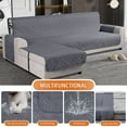 thumbnail image 3 of Timeles Waterproof Sectional Sofa Covers 1 Piece L Shaped Couch Slipcover Reversible Chaise Lounge Cover for Sectional Sofa Furniture Protector Cover for Kids Pets (Large, Dark Gray), 3 of 7