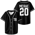 thumbnail image 1 of Tate McRae 20 Merch T8 Maillot de Baseball Femmes Hommes Col en V Manches Courtes Vêtements de Rue, 1 of 2