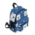 thumbnail image 2 of FORMRS School Backpack with Front Zippered Pocket 12" Elementary Student Travel Daypack, White Polar Bear, 2 of 6