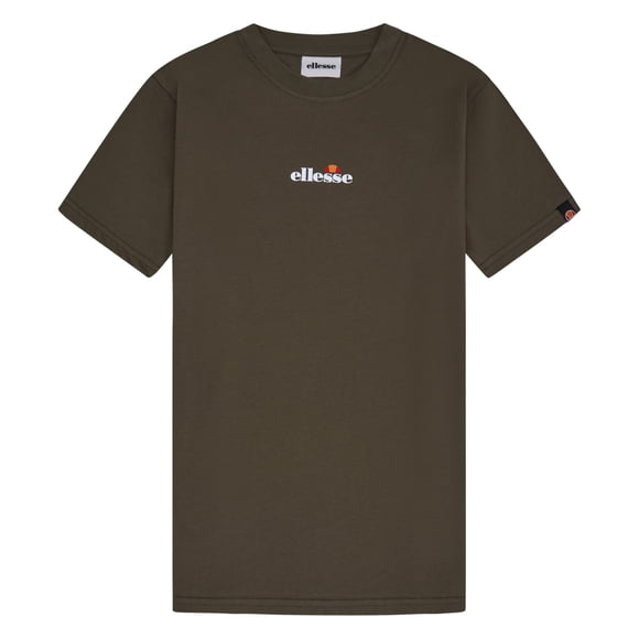 ellesse Camiseta para hombre - OLLIO 2, manga corta, cuello redondo, logotipo, algodón, liso Verde oscuro M (Medium)