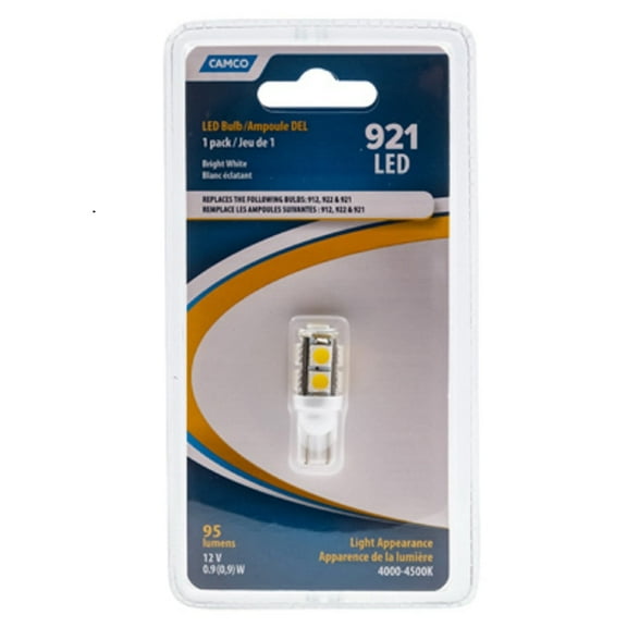 Camco 54623 LED Replacement Bulb, Bright White, 95 Lumens, Each