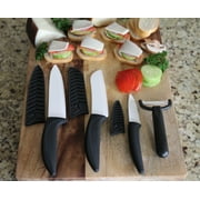 Miracle Blade World Class 7-Piece Ceramic Knife Set, White