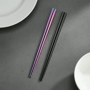 5 Pairs Metal Chopsticks Reusable Dishwasher Safe 304 Stainless Steel Chopsticks Set 8.8 Inch Lightweight Chopsticks Stainless Steel for Sushi Noodles Kitchen Dining