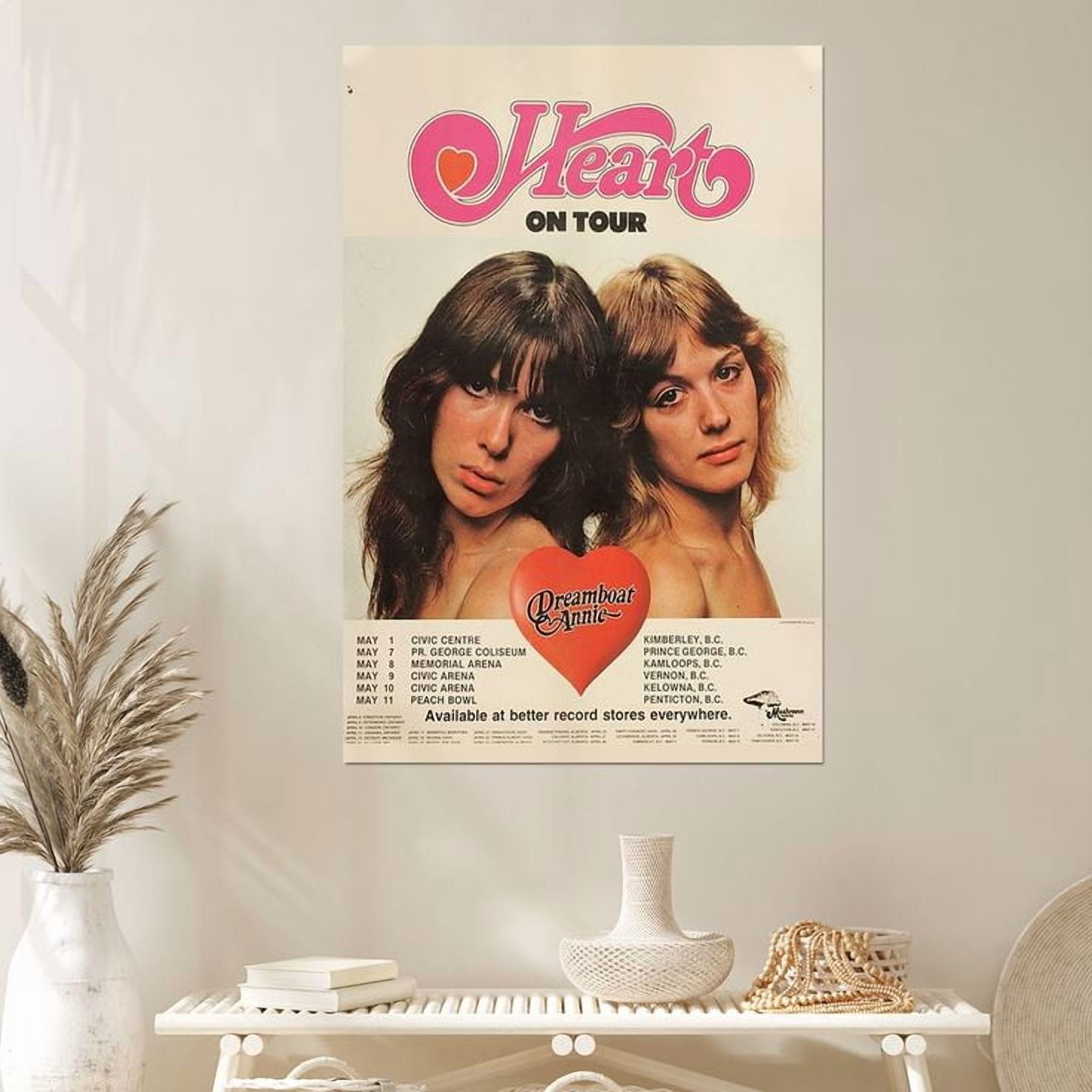Music Poster- Heart The Band Tour Poster - Vintage Style - Size