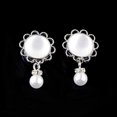 thumbnail image 4 of 1Pc Lady Flower Faux Pearl Dangle Ear Tunnel Expander Plug Piercing Jewelry Gift, 4 of 8