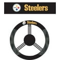 thumbnail image 1 of Pittsburgh Steelers Poly-Suede Steering Wheel Cover, 1 of 2
