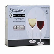 Luigi Bormioli Break-Resistant 8-All Purpose Wine Stems / Wine Glasses (20 oz size each)