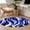 MediumBlue, variant on Round Area Rug 4 Ft, Blue Moire Washable Non-Slip Circle Carpet for Living Room/Bedroom, Classic Modern Abstract Art Elegant Low-Profile Crawling Mats Collection Rugs for Indoor