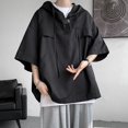 thumbnail image 2 of Mens High Quality Summer Half Sleeve Hooded T-shirt Korean Drawstring Pullover, 2 of 11