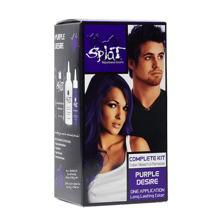 Splat 30 Wash Purple Desire Hair Color Kit Semi Permanent Purple Hair Dye