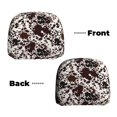 2 PCS Car Headrest Cover, Cow Skin Soft Car Seat Head Rest Cover