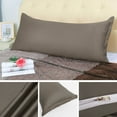 thumbnail image 5 of Unique Bargains Egyptian Cotton Zipper Long Body Pillow Cover Brown 21" x 55", 5 of 8