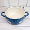 thumbnail image 2 of METALAC Cooking Delight Enamel Stockpot with Glass Lid 5.6 Qt (5.3 L) Enameled Steel Stock Pot for Cooking Induction Soup Pot, Blue, 2 of 4