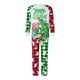 thumbnail image 2 of Pijamas navideños familiares a juego, camiseta de manga larga con estampado de letras y árbol y pantalones a cuadros. Ropa de dormir para estar en casa., 2 of 10
