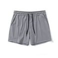 thumbnail image 6 of WREESH Men's Athletic Shorts 5 Inch Shorts Solid Gym Shorts Fashion Shorty Shorts Elastic Waist Drawstring Sports Shorts Slim Shorts with Pockets Gray, 6 of 7