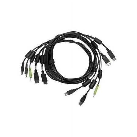 UPC: 0636430074238 | Vertiv Avocent Dual USB Keyboard and Mouse  Dual DisplayPort and Audio Cable  6 ft. for Vertiv Avocent SV and SC Series Switches