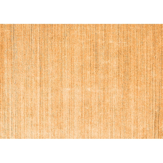 Ahgly Company Indoor Rectangle Solid Orange Modern Area Rugs, 7' x 9'