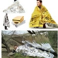 thumbnail image 7 of tooloflife 1/2 Pcs Emergency Rescue Thermal Blanket Heat Foil Blankets for Survival Hiking Camping Disposable Silver/Gold, 7 of 7