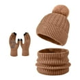 thumbnail image 4 of UFOUND Hat Cap Scarf And Glove Set Fashionable Outdoor Women Warm Three Piece Set Winter, 4 of 9