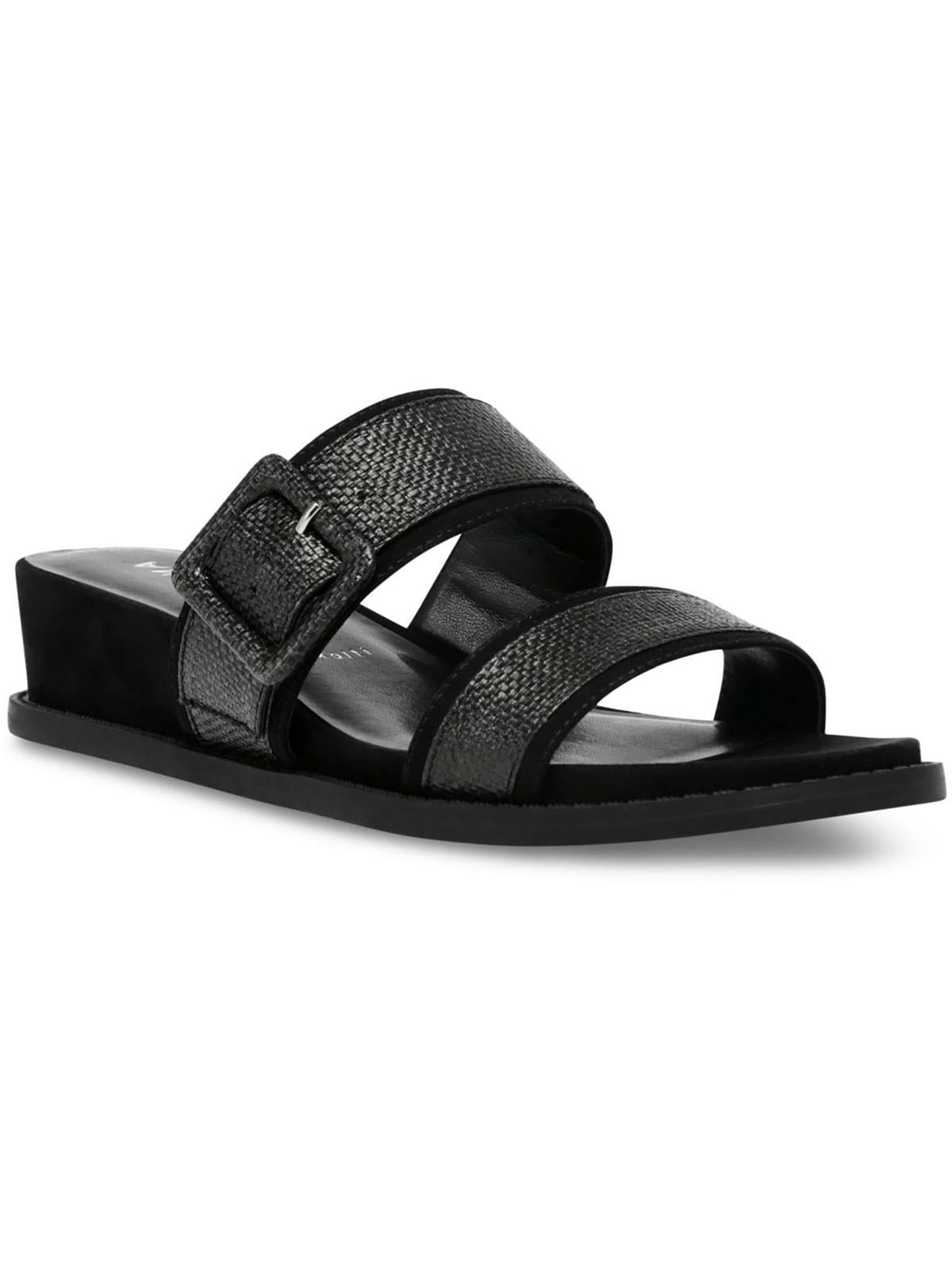 Anne Klein Womens Brenda Slip On Open Toe Wedge Sandals - Walmart.com