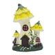 thumbnail image 4 of Estatua de casa de setas, figura de jardín, escultura en miniatura, adorno hecho de material duradero Amarillo, 4 of 9