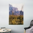 thumbnail image 1 of Saguaro Cactus Decor Wall Hanging Tapestry, Ariozona Desert Landscape with Cactus and Mountain in Spring Evening Picture, Bedroom Living Room Dorm Accessories, 40 X 60 Inches, by Ambesonne, 1 of 1