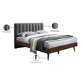 thumbnail image 5 of Meridian Furniture Vance Gray Durable Linen Fabric Queen Bed, 5 of 5