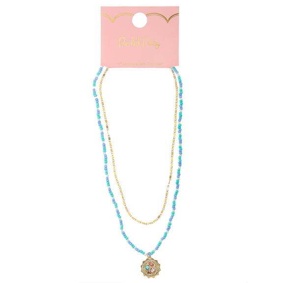 Packed Party Bring The Sunshine Stone Layered Necklace, 1 Piece