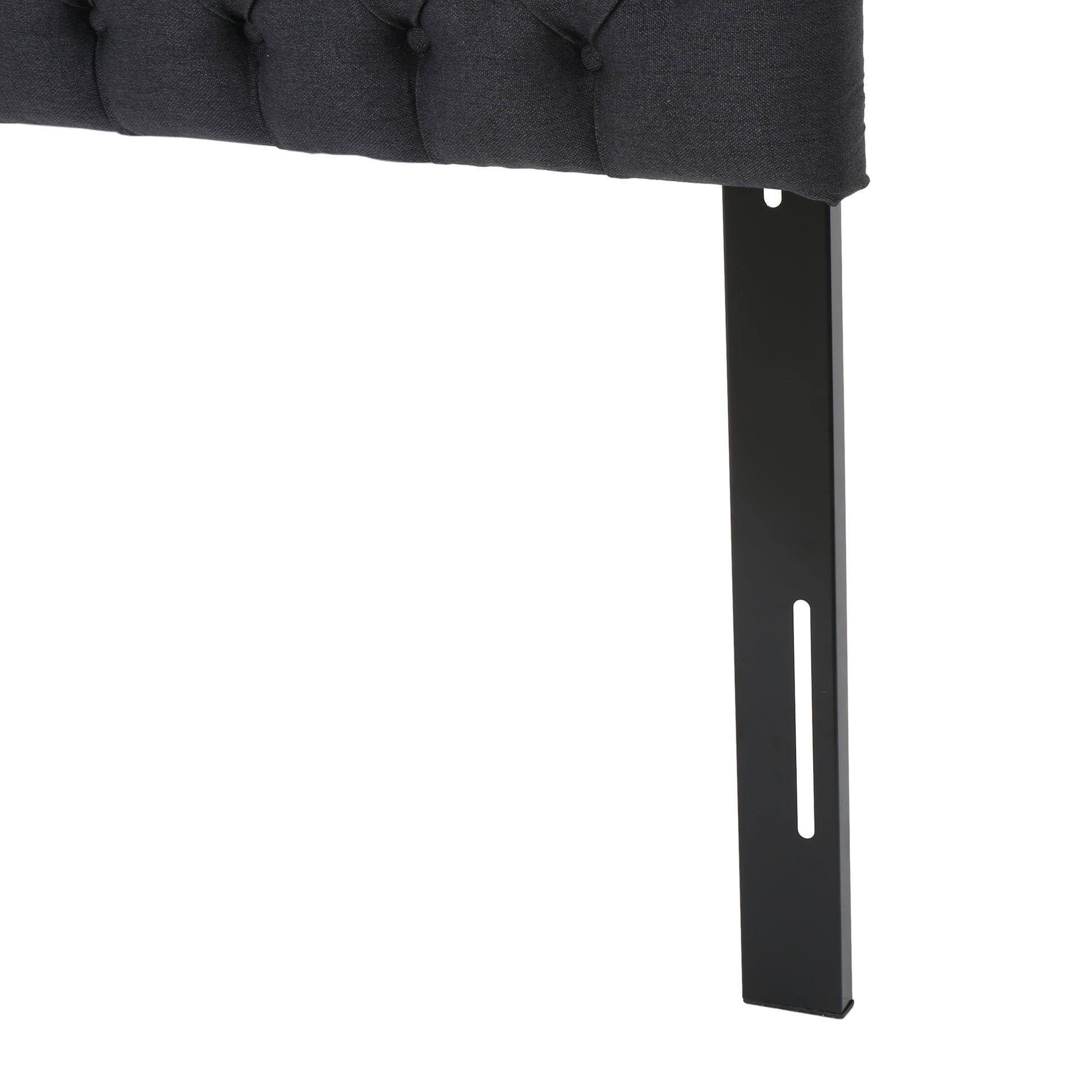 Upholstered Headboard In Charcoal Grey For Queen Bed, Fashion Forward Bed Grey, Upholstered, Graceful Look