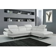thumbnail image 3 of Sectional Chaise On Right When Facing  White Top Grain Italian Leather Adjustable Headrest Couch, 3 of 5