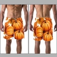 thumbnail image 3 of luoweisi Men's Beach Shorts Quick Dry Swim Trunks with Mesh Lining Maple Leaf Pumpkin S, 3 of 5