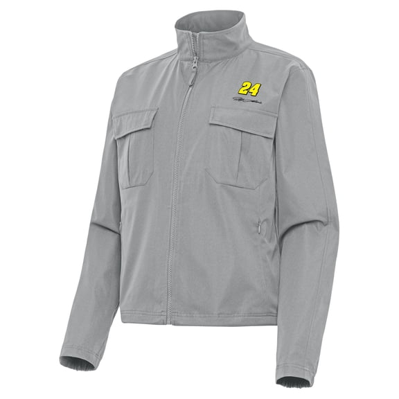 Women's Antigua Gray Jeff Gordon Even Par Full-Zip Jacket