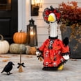 thumbnail image 4 of Ktlvex Halloween Porch Goose Decor, Skeleton Print Outdoor Goose Dress with Lace Bonnet and Mini Witch Broom, Front Porch Decoration for Halloween, 4 of 6