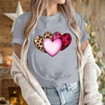 thumbnail image 4 of AGWOLF Valentine Shirts for Women Funny Short Sleeve Graphic Tee Cute Heart Print Crewneck Tshirts Valentines Day Gifts for Women, 4 of 7